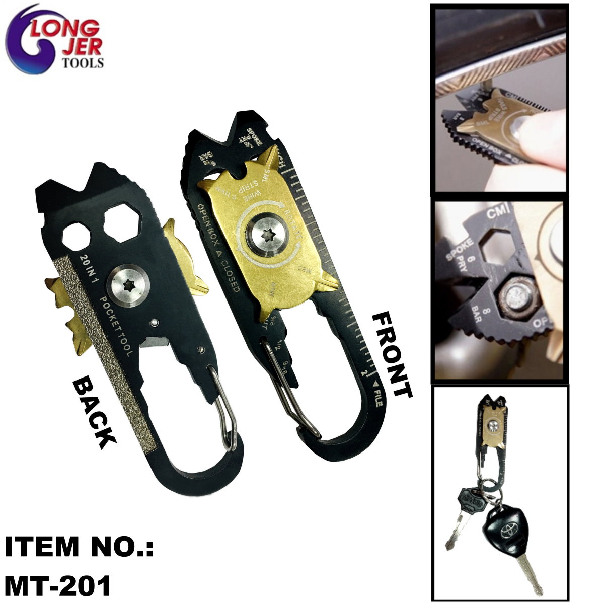 20-IN-1 KEYCHAIN MULTI FUNCTIONAL POCKET TOOL